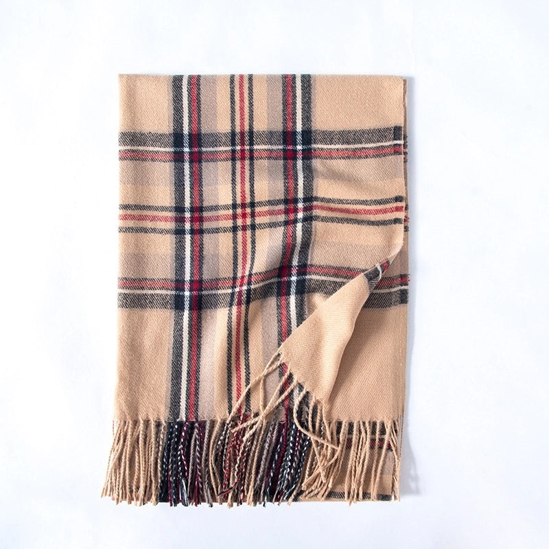 Women's Casual Elegant Streetwear Plaid Imitation Cashmere Scarf