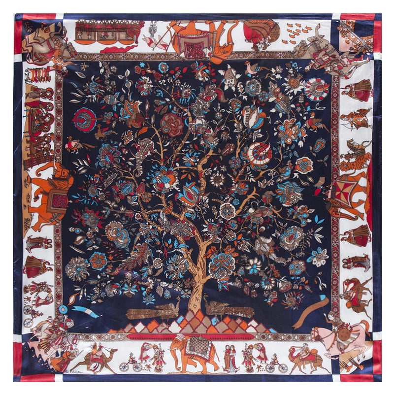 Women's Streetwear Tree Polyester Crochet Lace Silk Scarf