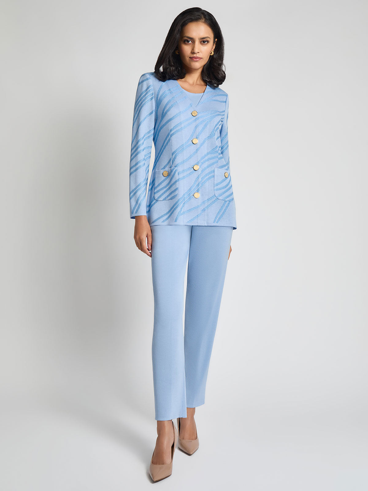 Heritage Tonal Abstract Knit Jacket - Vanity Fit