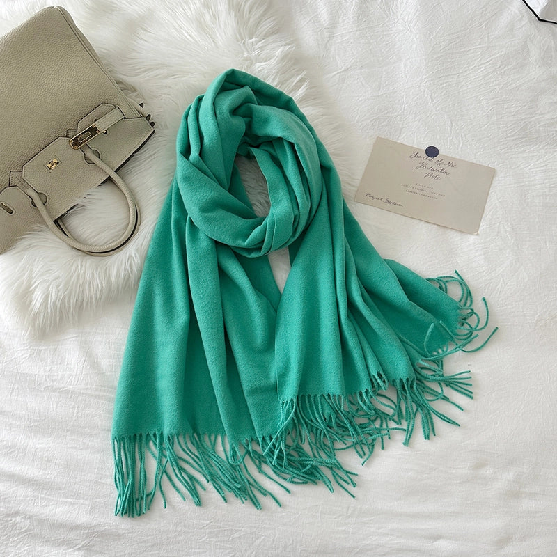 Unisex Streetwear Solid Color Imitation Cashmere Scarf