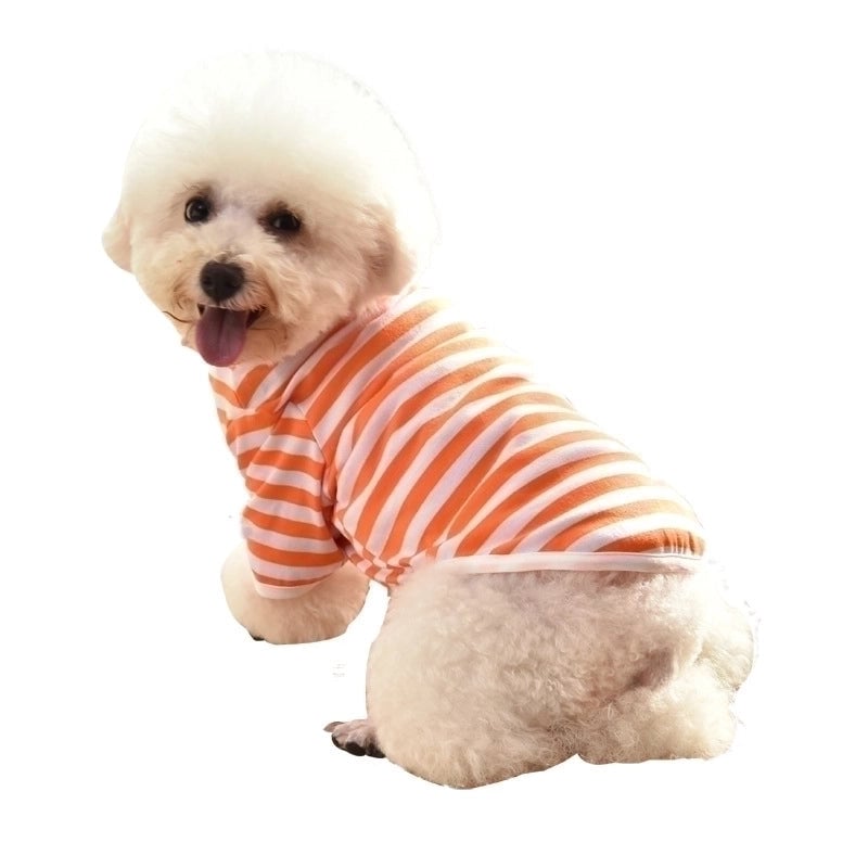 Minimalist Cotton Stripe Pet Clothing