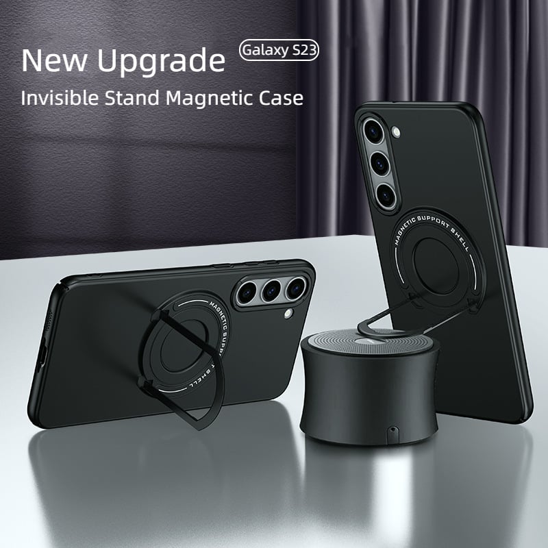 Matte Invisible Stand Magnetic Case For Samsung S23/ S23+/ S23 Ultra