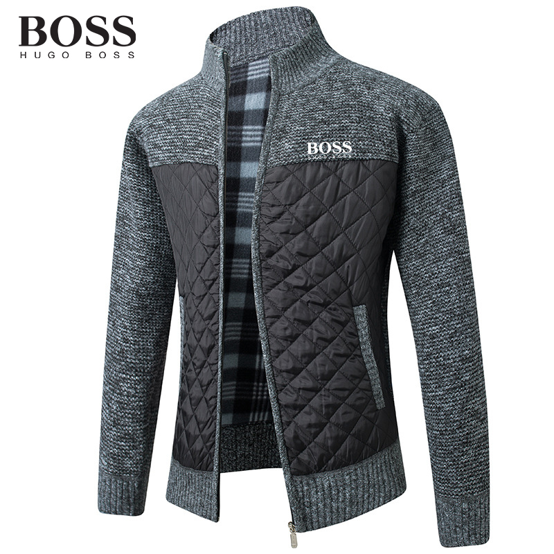 BOSS Men-s Knitted Sweater Cardigan