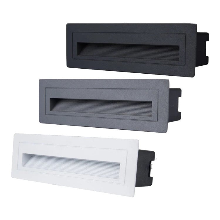 Modern Recessed Wall Light - Black. Gray. White Options