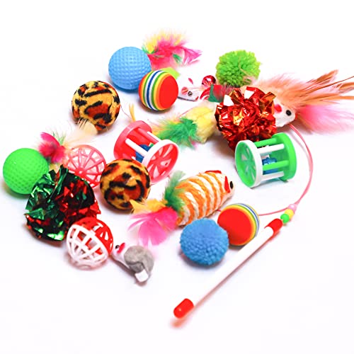 Cat Spring Toy. 15 Pcs Cat Kittens Toys Plastic Colorful Coil Spiral Springs for Swatting. Biting. Hunting. and Active Healthy Play Interactive Cat Toys Indoor Cats