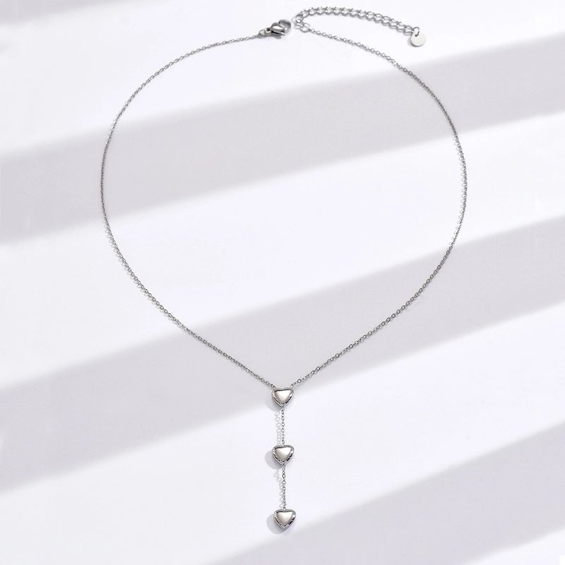 Casual Heart Shape 304 Stainless Steel Polishing Plating Stainless Steel Necklaces