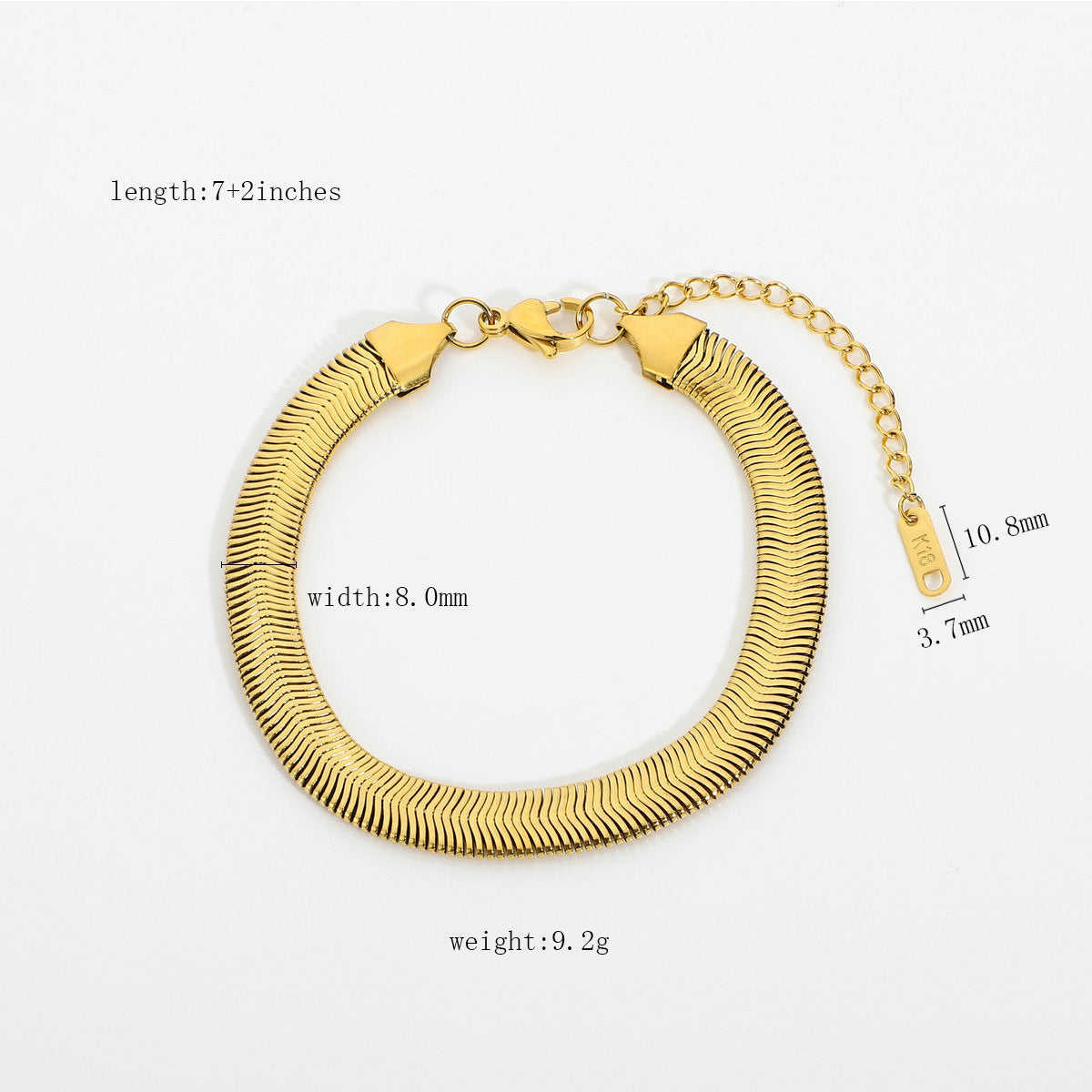 Jie Ding Stainless Steel Gold Pearl Bracelet Niche Metal Chain Titanium Steel Jewelry