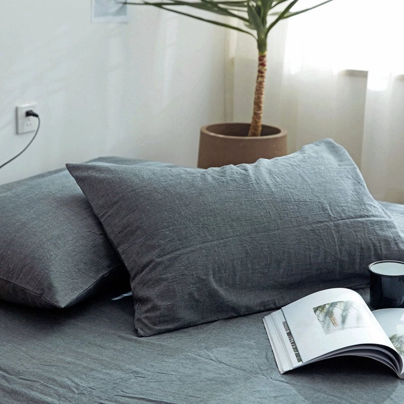 Casual Lattice Solid Color Cotton Pillow Cases Couch & Sofa Decor