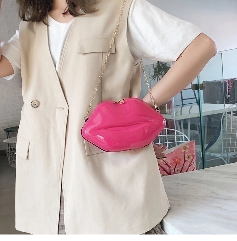 Women's Small Pu Leather Streetwear Chain Bag