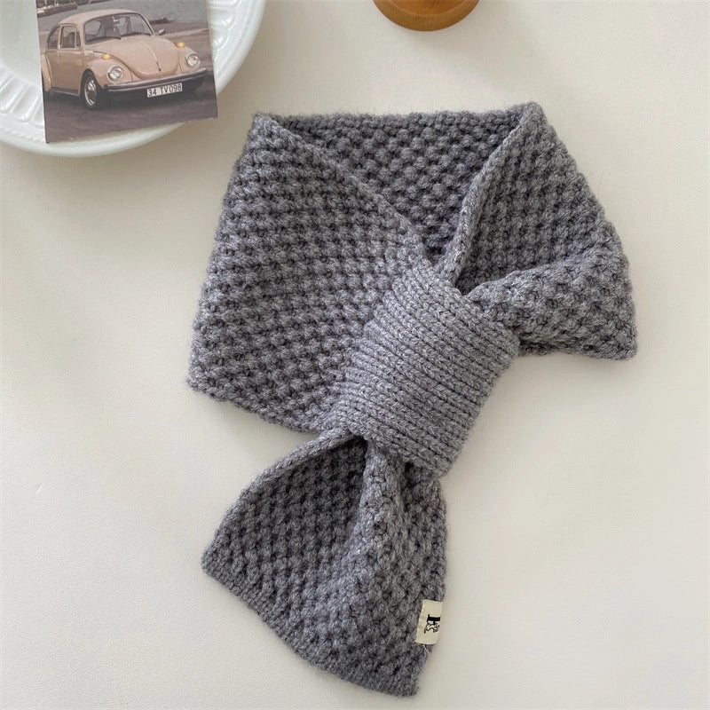 Women's Minimalist Solid Color Polyester Scarf