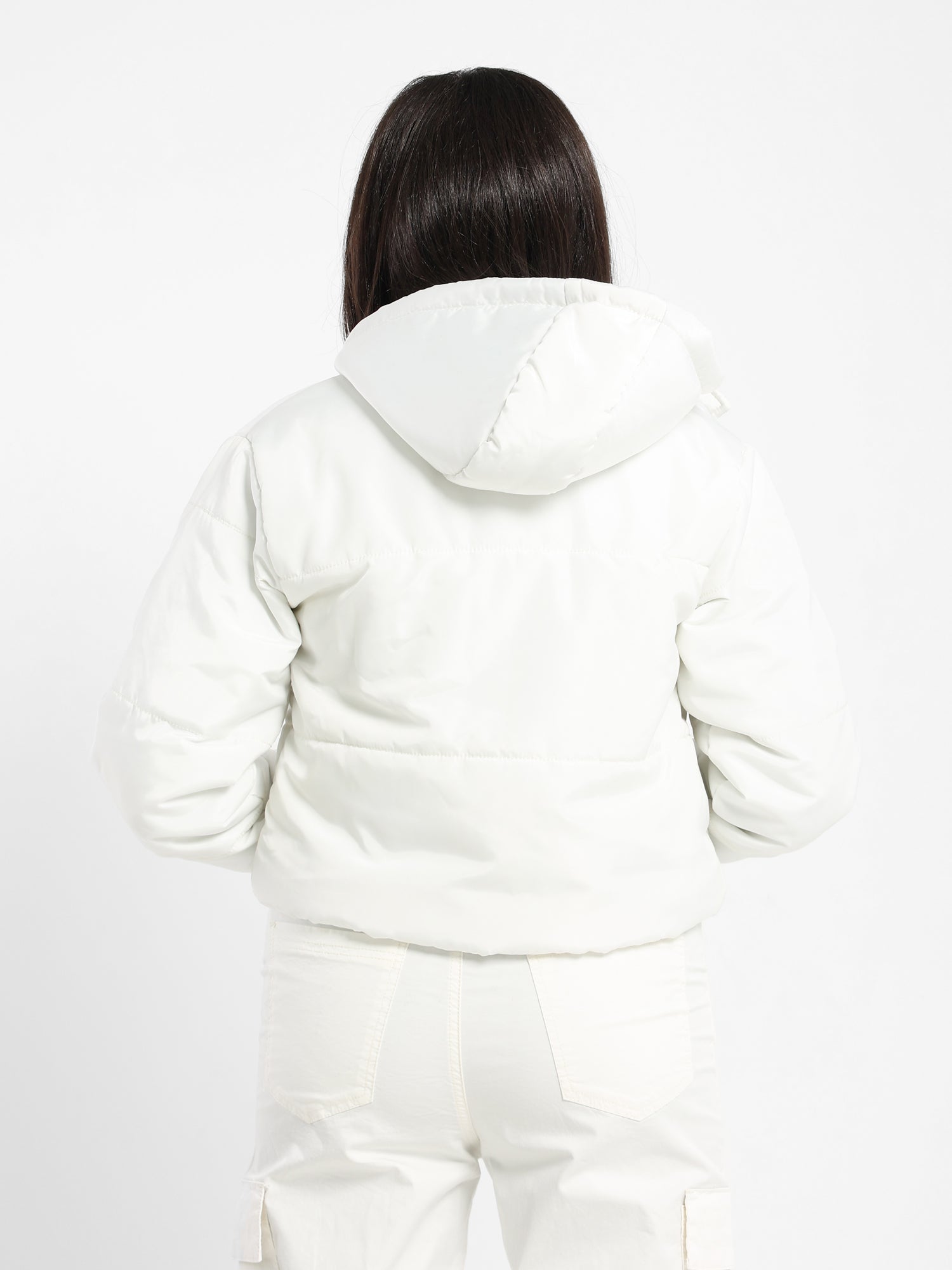 Bomber Jacket with Hood and Pocket
