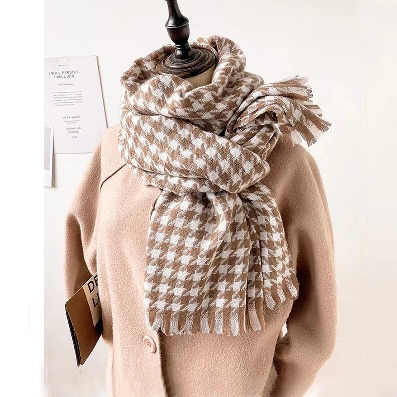 Women's Minimalist Classic Style Color Block Acrylic Polyester Scarf