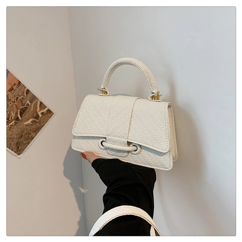 Women's Medium Nylon Solid Color Basic Classic Style Square Flip Cover Crossbody Bag