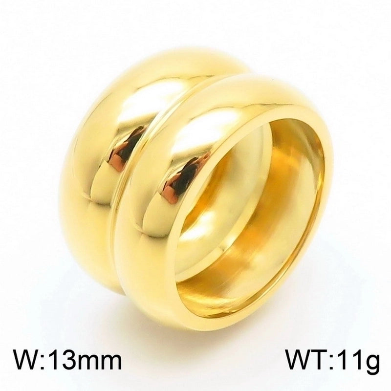 Stainless Steel 18K Gold Plated Fashion Geometric No Inlaid
