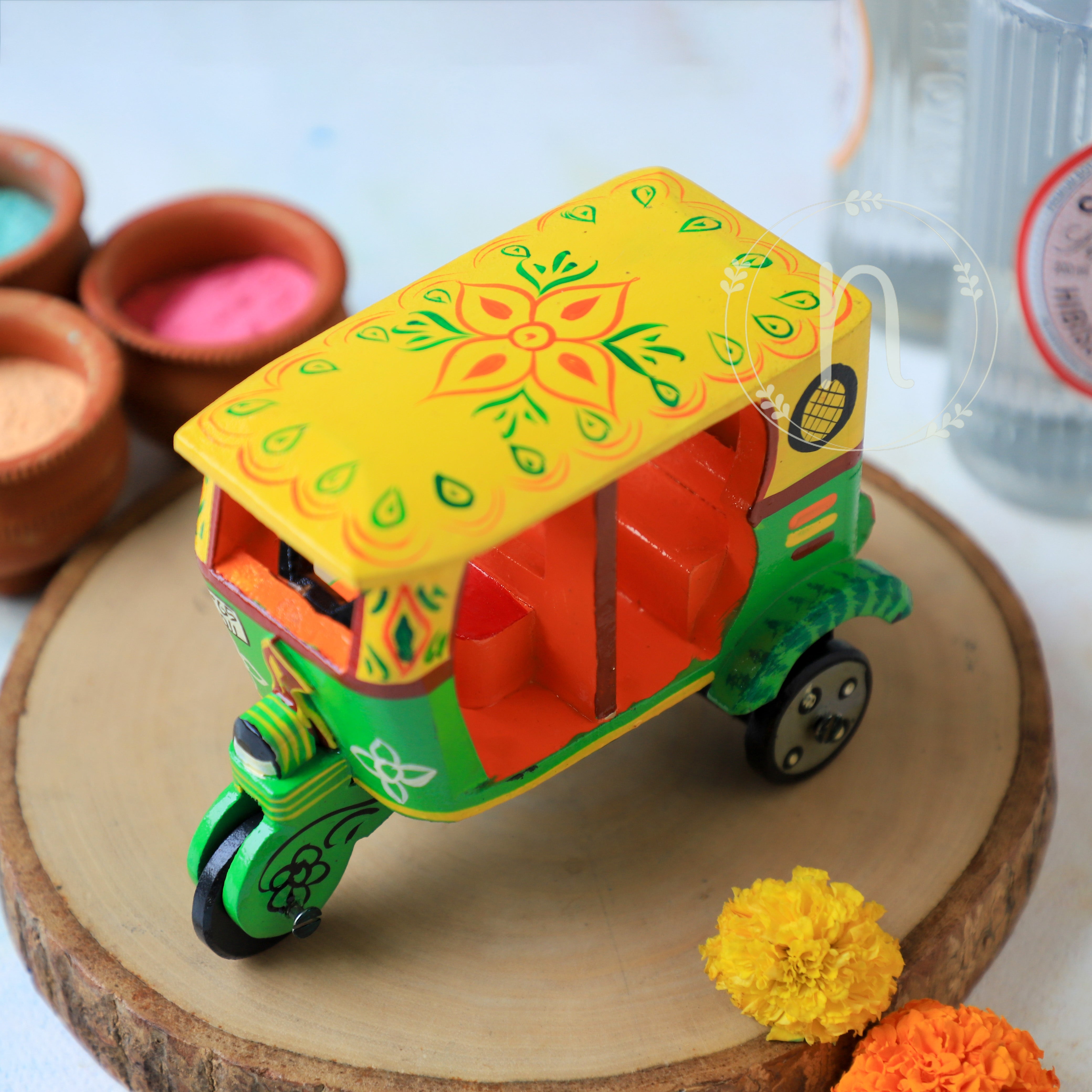 Wooden Auto Rickshaw