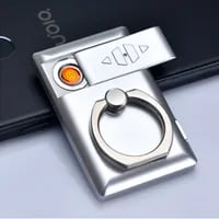 USB Rechargeable Ring Lighter: Multifunctional Phone Holder Electric Cigarette Torch