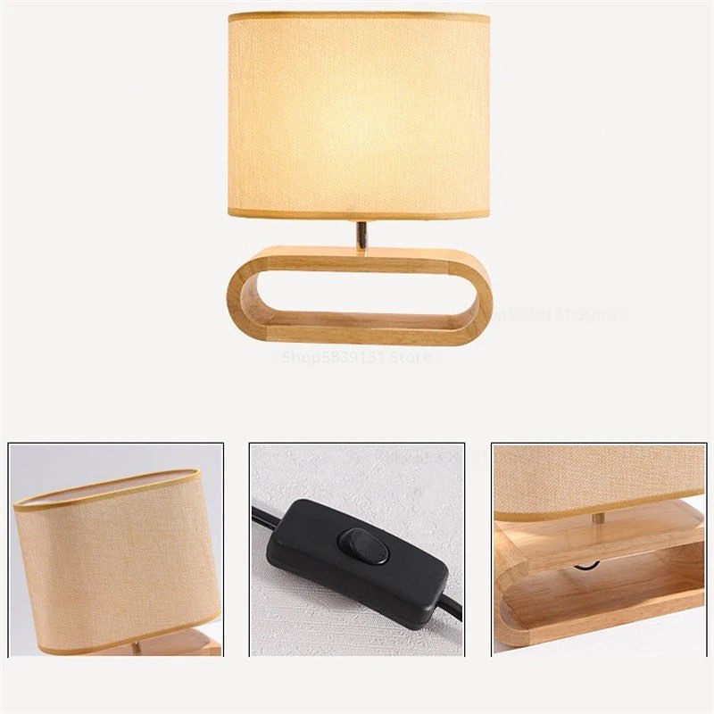Contemporary Wooden Table Lamp