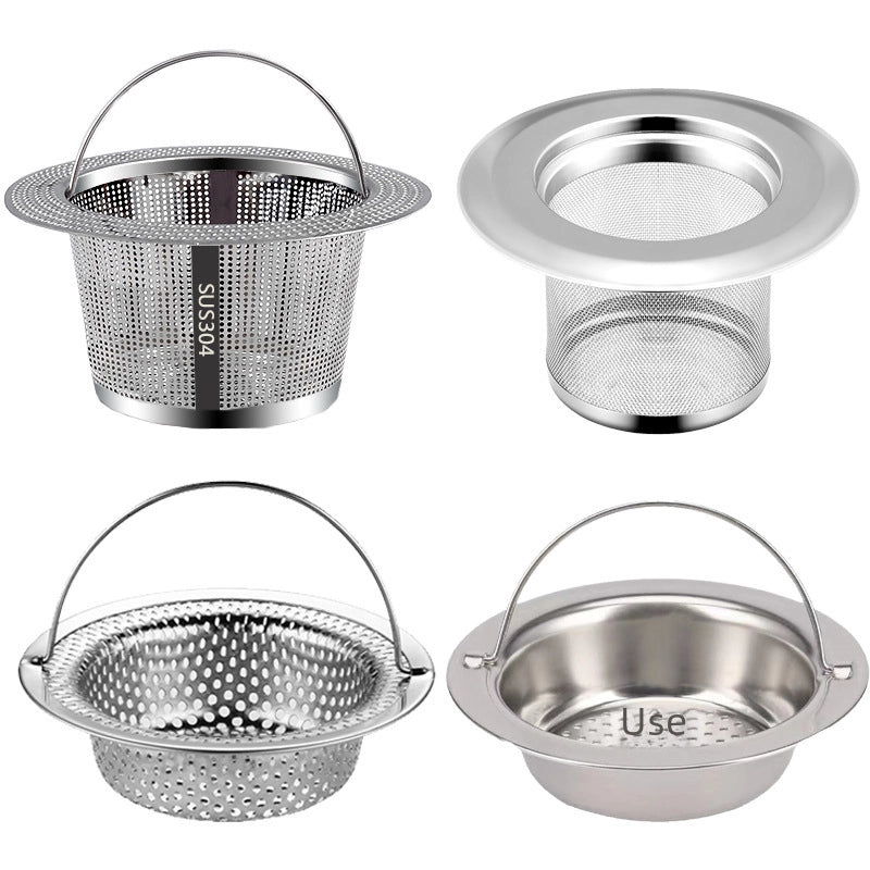 Kitchen Filter Drain Net Sink 304 Stainless Steel Filter Sink Garbage Artifact Sewer Drain Funnel