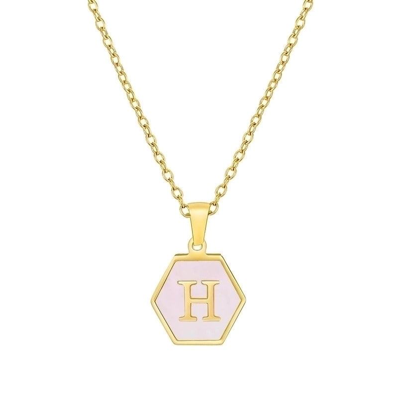 Modern Style Letter 304 Stainless Steel 18K Gold Plated Plating Stainless Steel Necklaces