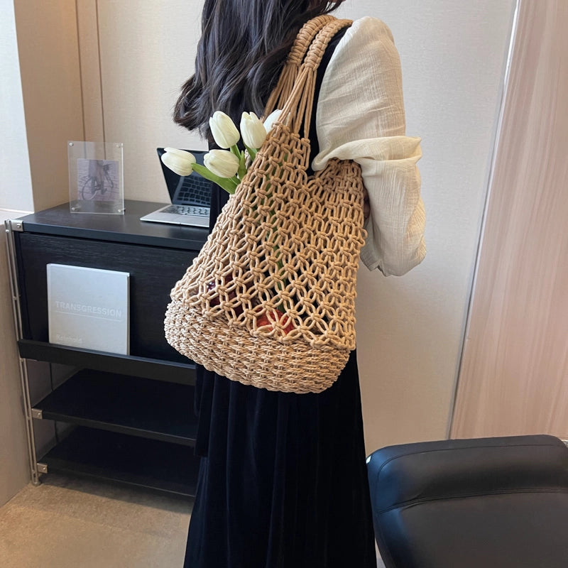 Women's All Seasons Straw Basic Shoulder Bag