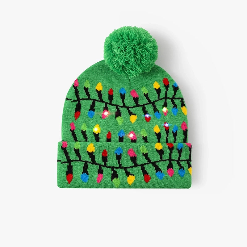 Unisex Casual Christmas Hat Christmas Tree Eaveless Wool Cap