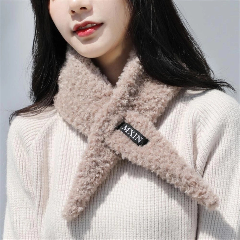 Women'S Sweet Solid Color Patchwork Scarf