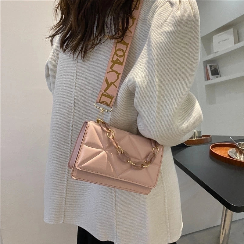 Women's Small Pu Leather Fashion Square Bag