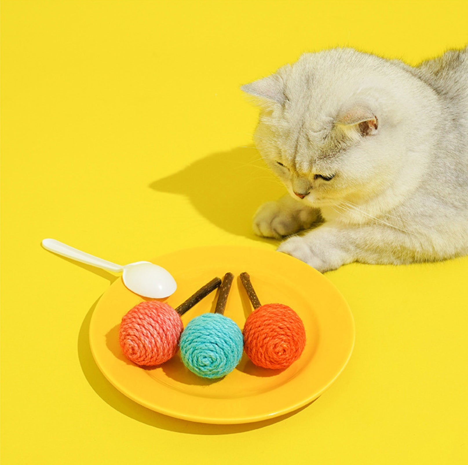 Lollipop-Shaped Polygonum Cat Toy Set (3 Pieces)