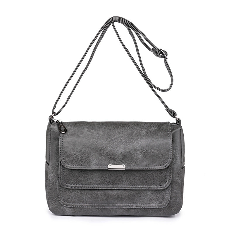 Women's Bag New Fashion Crossbody Shoulder Women's Bag Bags Middle-aged Mother Soft Leather Small Square Bag