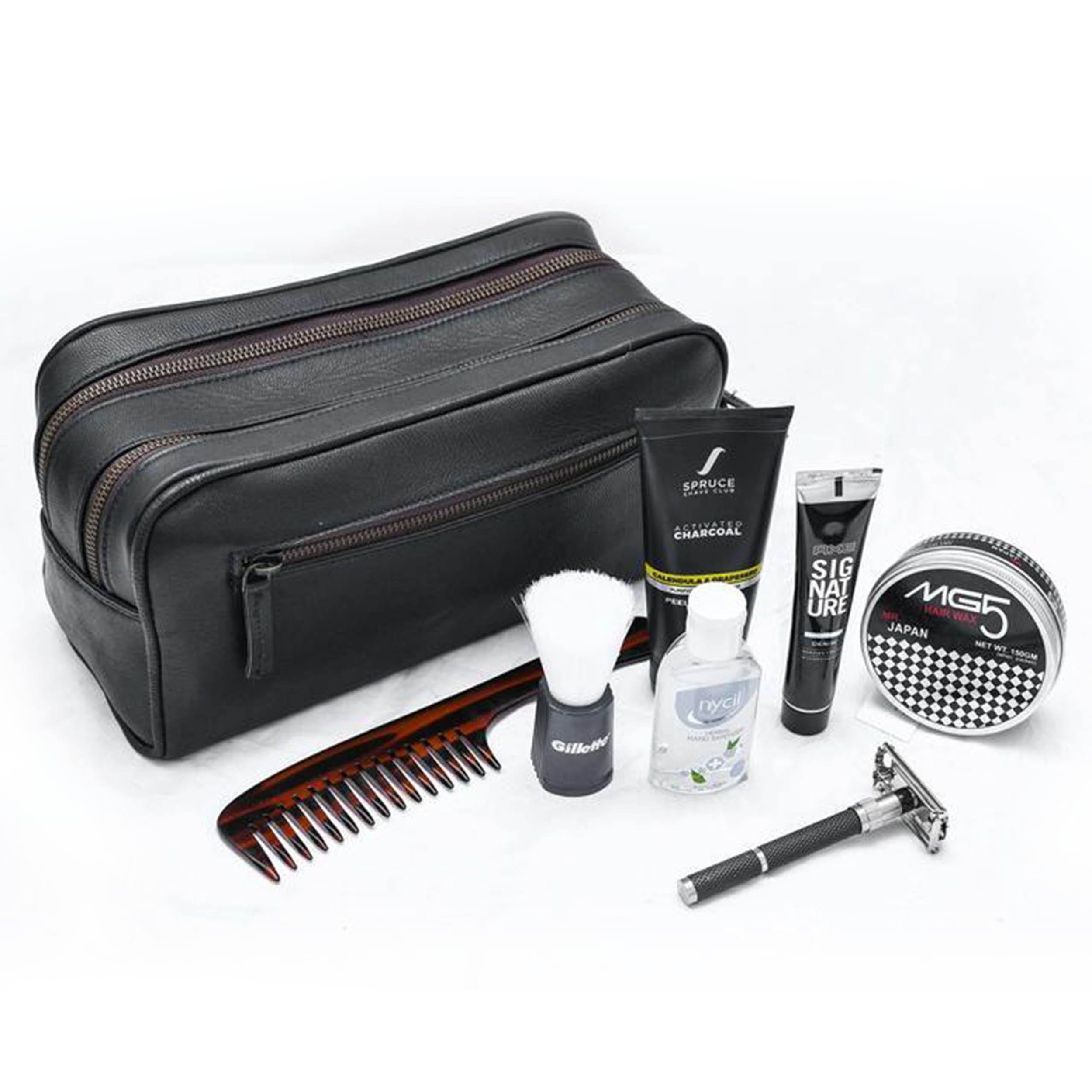 Twin Section Toiletry- Black