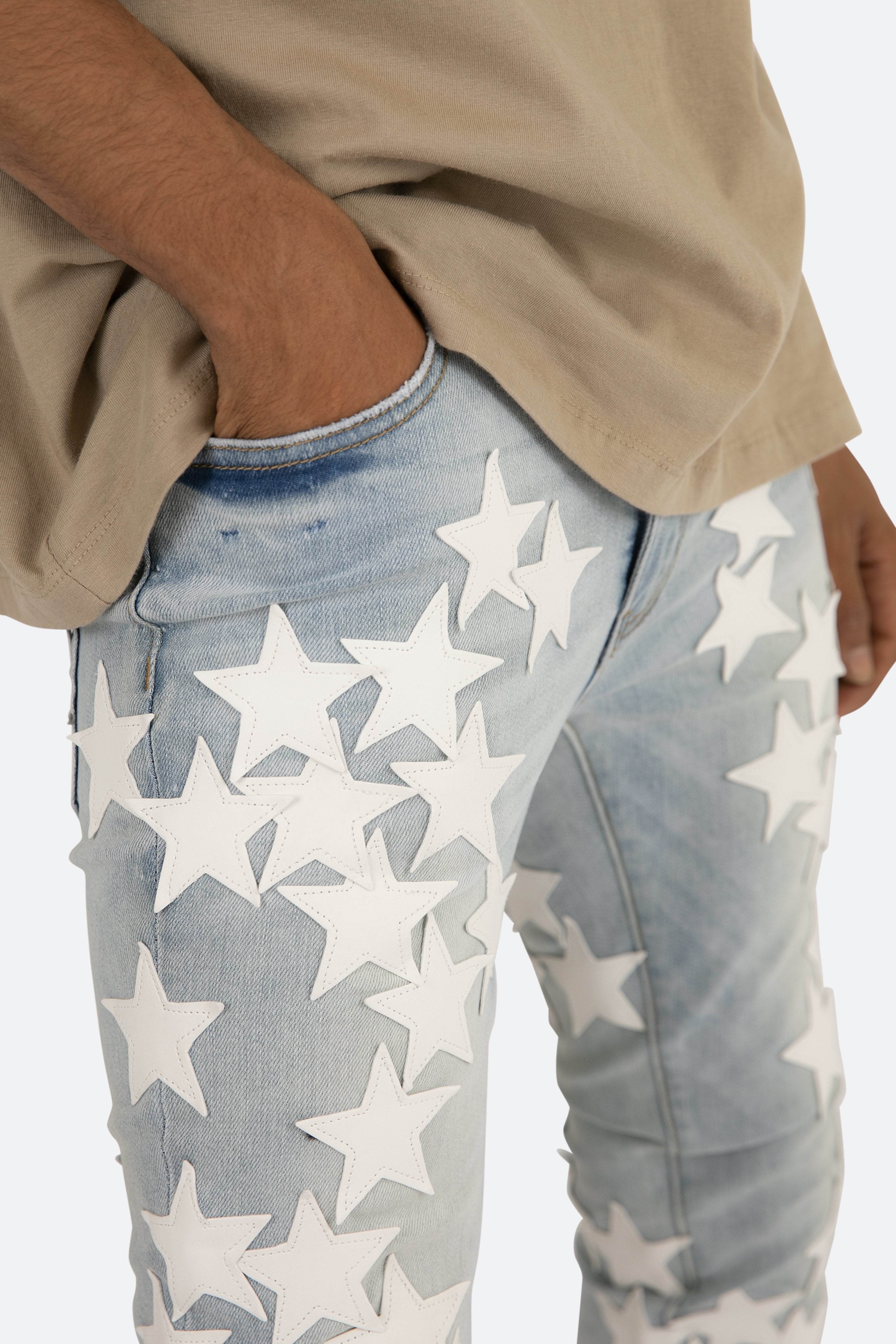 X255 Star Skinny Denim - Light Blue