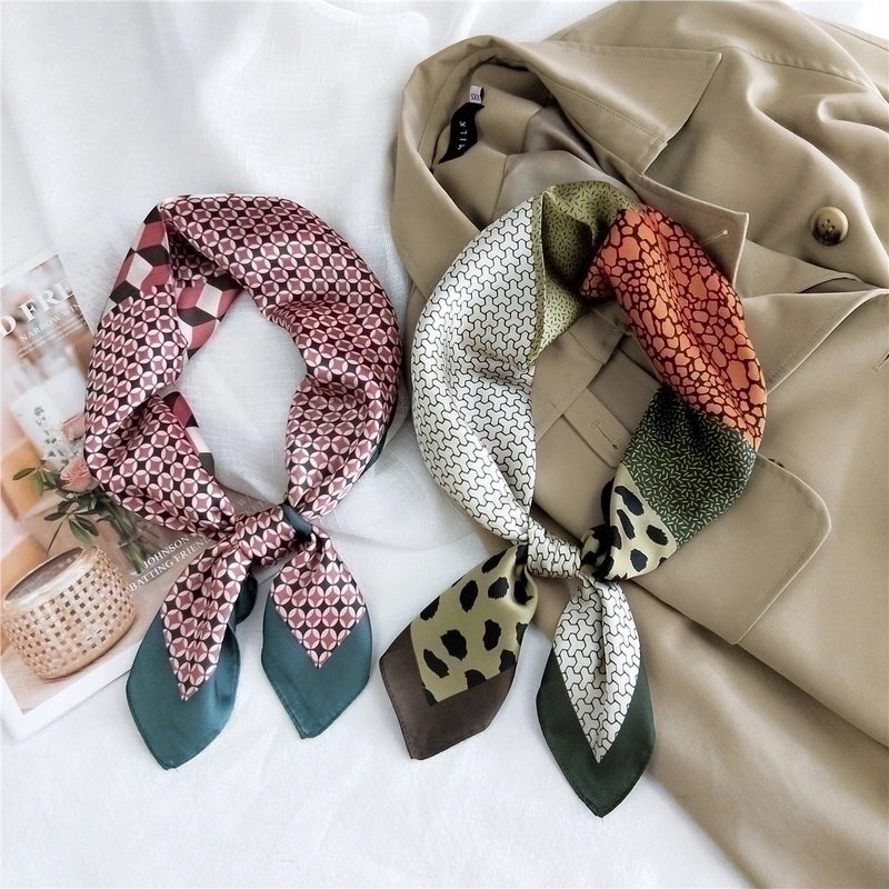 Small Square Silk Fashion Scarf