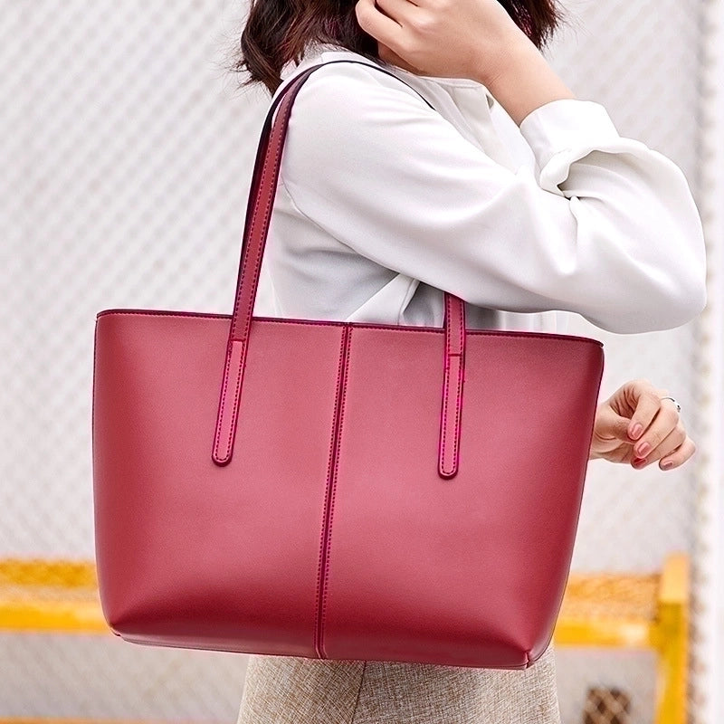 Women's Large All Seasons Pu Leather Fashion Tote Bag