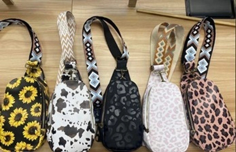 Women's Fashion Color Block Plaid Pu Leather Waist Bags