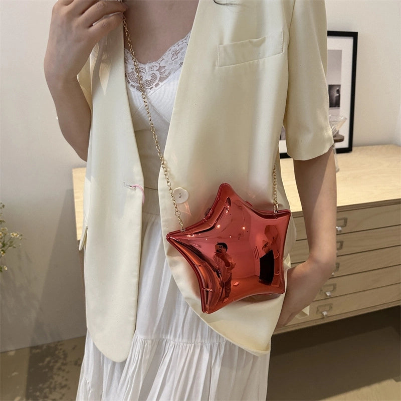 Women's Small Arylic Solid Color Elegant Pentagram Lock Clasp Square Bag