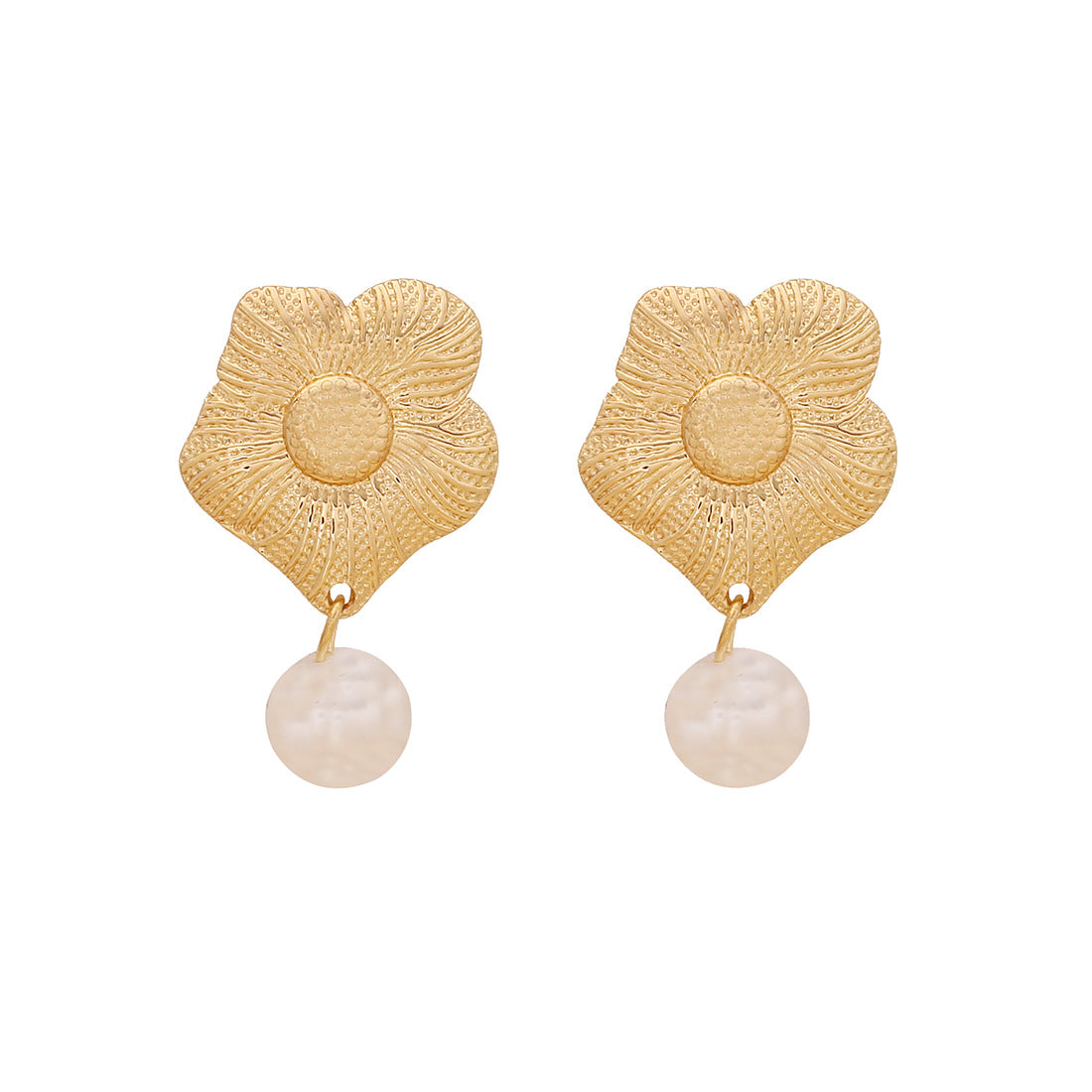 Stainless Steel Earrings Flower Earrings Female Cold Style Exaggerated Earrings E594