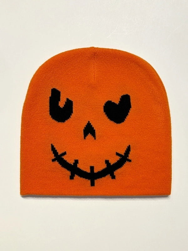 Unisex Commute Face Grimace Eaveless Beanie Hat