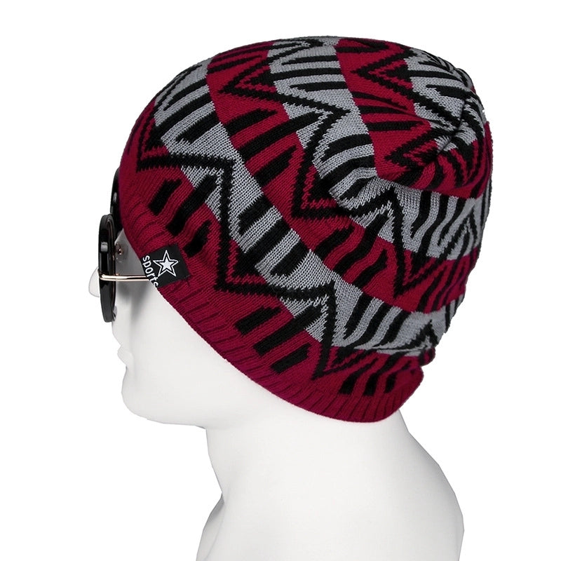 Men's Basic Retro Waves Eaveless Wool Cap