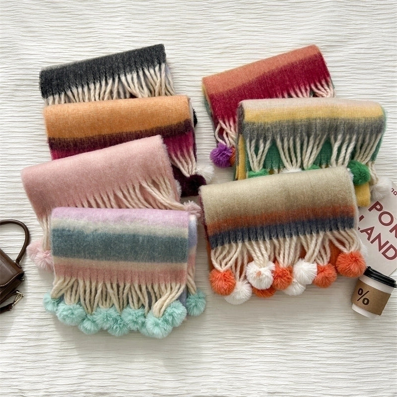 Women's Minimalist Solid Color Imitation Cashmere Scarf