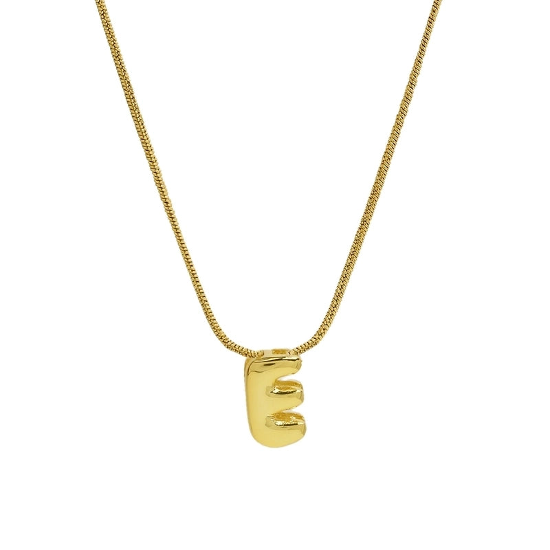 2 Pieces Basic Modern Style Classic Style Letter 304 Stainless Steel Brass Plating Pendant Necklace
