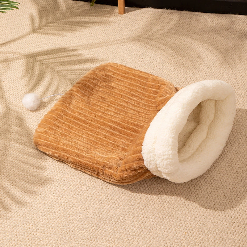 Cute PP Cotton Cotton And Linen Cartoon Pet Bed