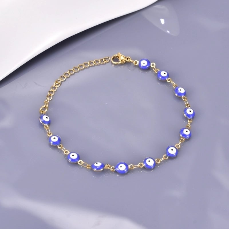 Retro Minimalist Eye 304 Stainless Steel Titanium Steel 18K Gold Plated Bracelets In Bulk