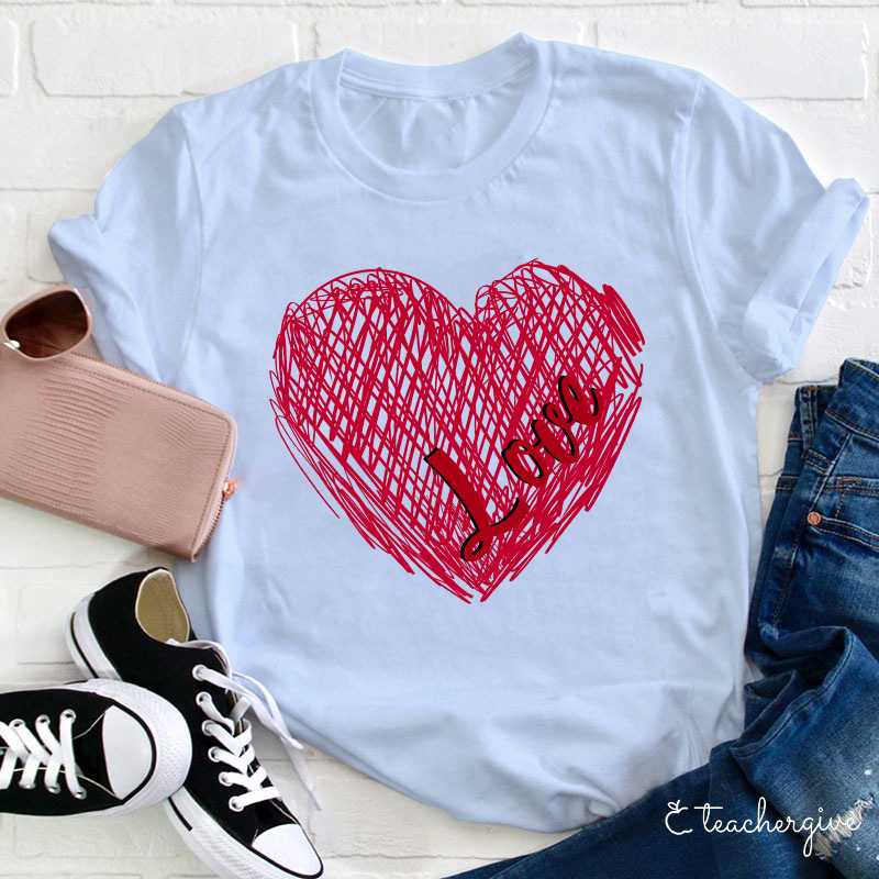 Love Heart Teacher T-Shirt