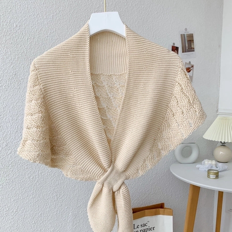 Women's Sweet Solid Color Polyester Shawl