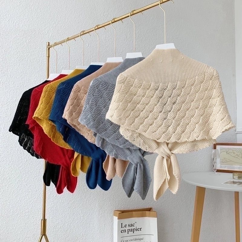 Women's Sweet Solid Color Polyester Shawl