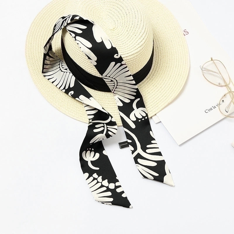 Women's Sweet Polka Dots Heart Shape Satin Printing Silk Scarves