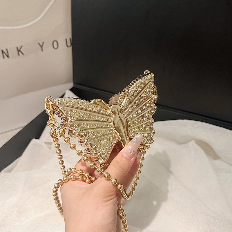 Women's Mini Metal Butterfly Vintage Style Classic Style Square Lock Clasp Shoulder Bag