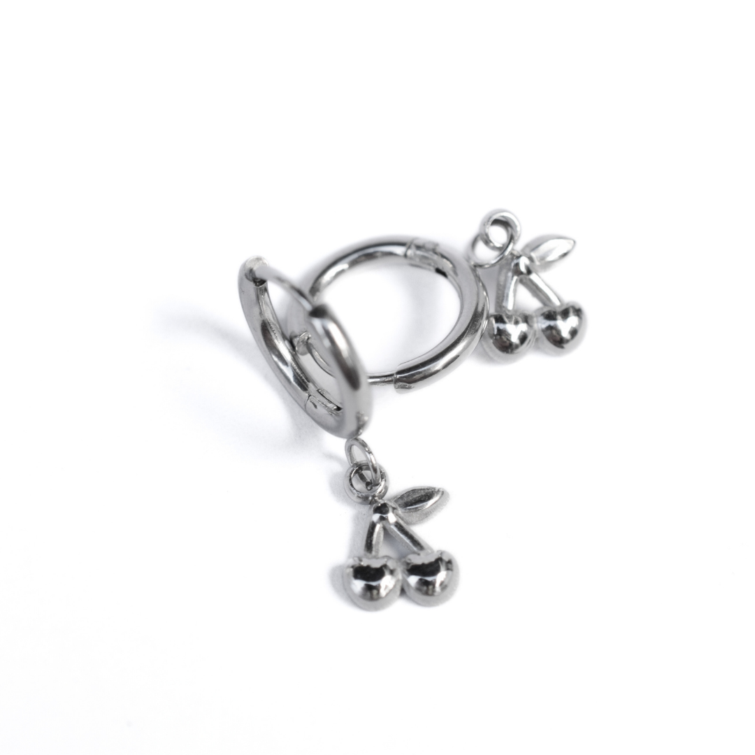 Baby cherry hoop - Silver