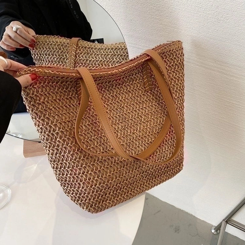 Women's All Seasons Straw Fashion Shoulder Bag
