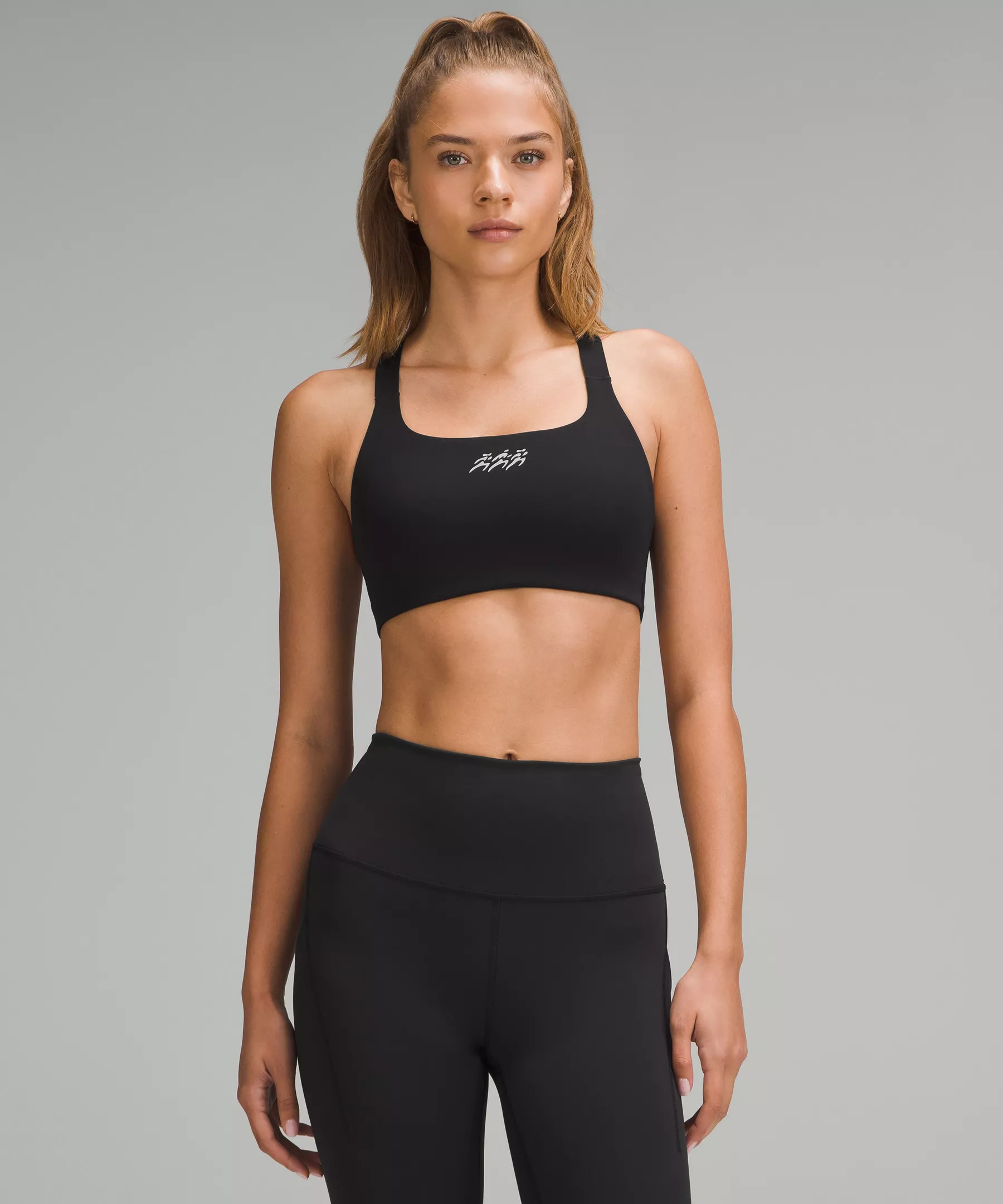 Ultralu Square-Neck Workout Bra B/C Reflective